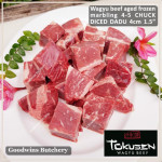 Beef CHUCK Wagyu Tokusen marbling 4-5 aged frozen PORTIONED 1/4 CUTS +/- 1.5kg (price/kg)